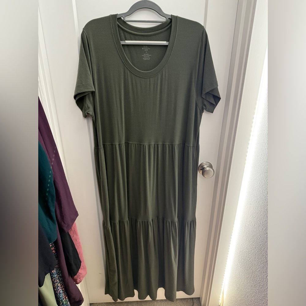 Woolx green Lucia Maxi dress 1X